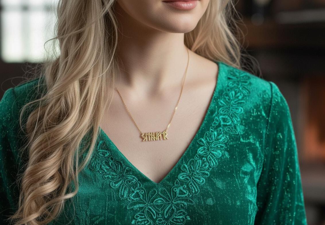 Viking Rune Necklace - Personalized Viking Alphabet Name Necklace Custom Viking Rune Secret Message