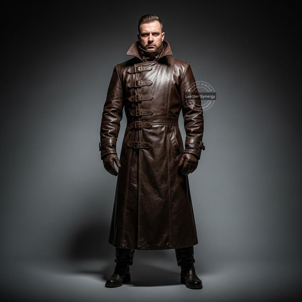 Viking Jacket - Medieval Viking Leather Coat, Fur Collar, Norse Warrior Jacket, Renaissance Fair