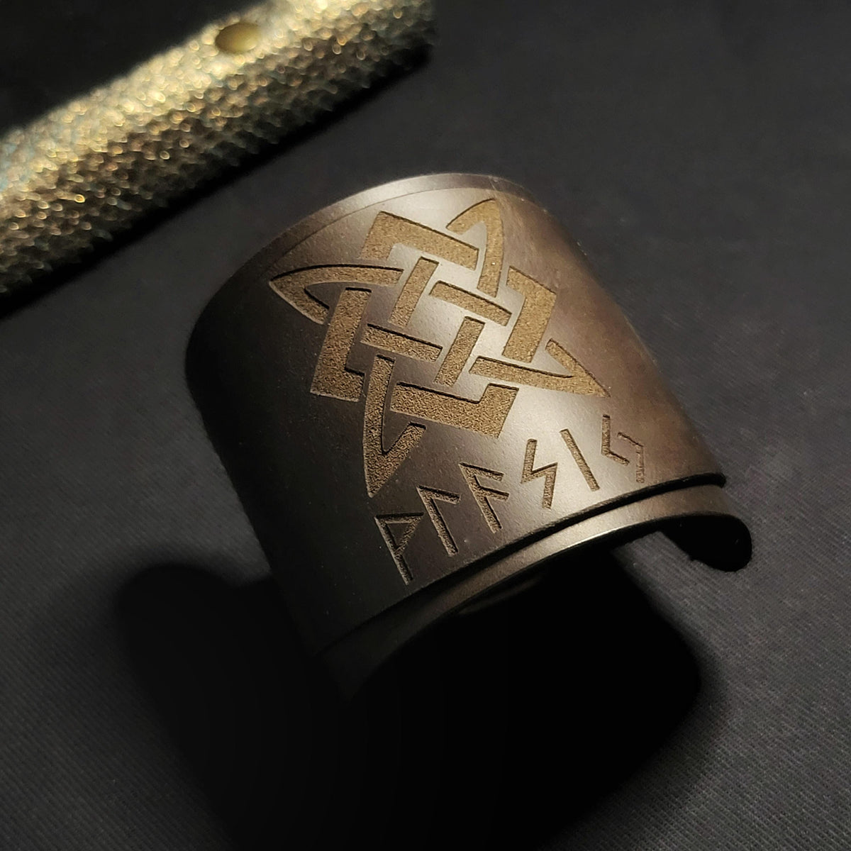 Viking Rune Bracelet - Custom Engraved Rune Leather Cuff – Viking Pagan Bracelet