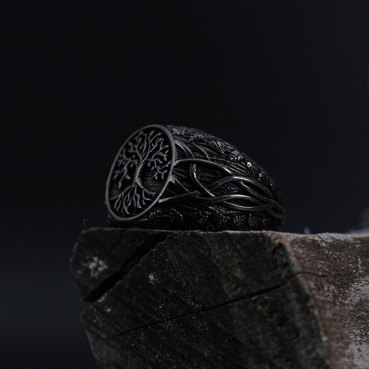 Viking Yggdrasil Tree of Life Ring - 925K Sterling Silver Yggdrasil Ring: Norse Mythology Tree of