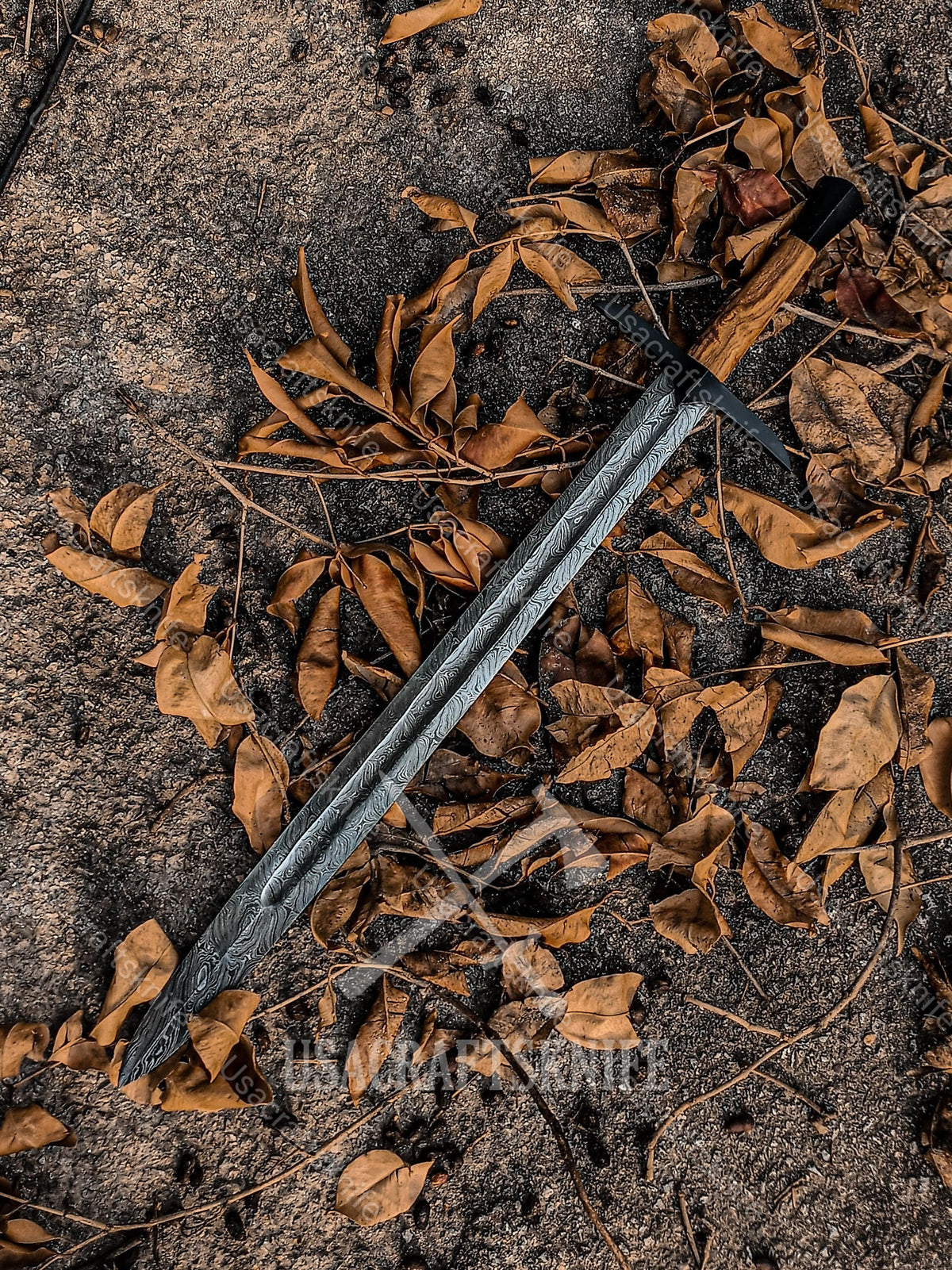 Viking Weapon Replica - Hand Forged Northmen Damascus Sword Replica, Authentic Viking Inspired