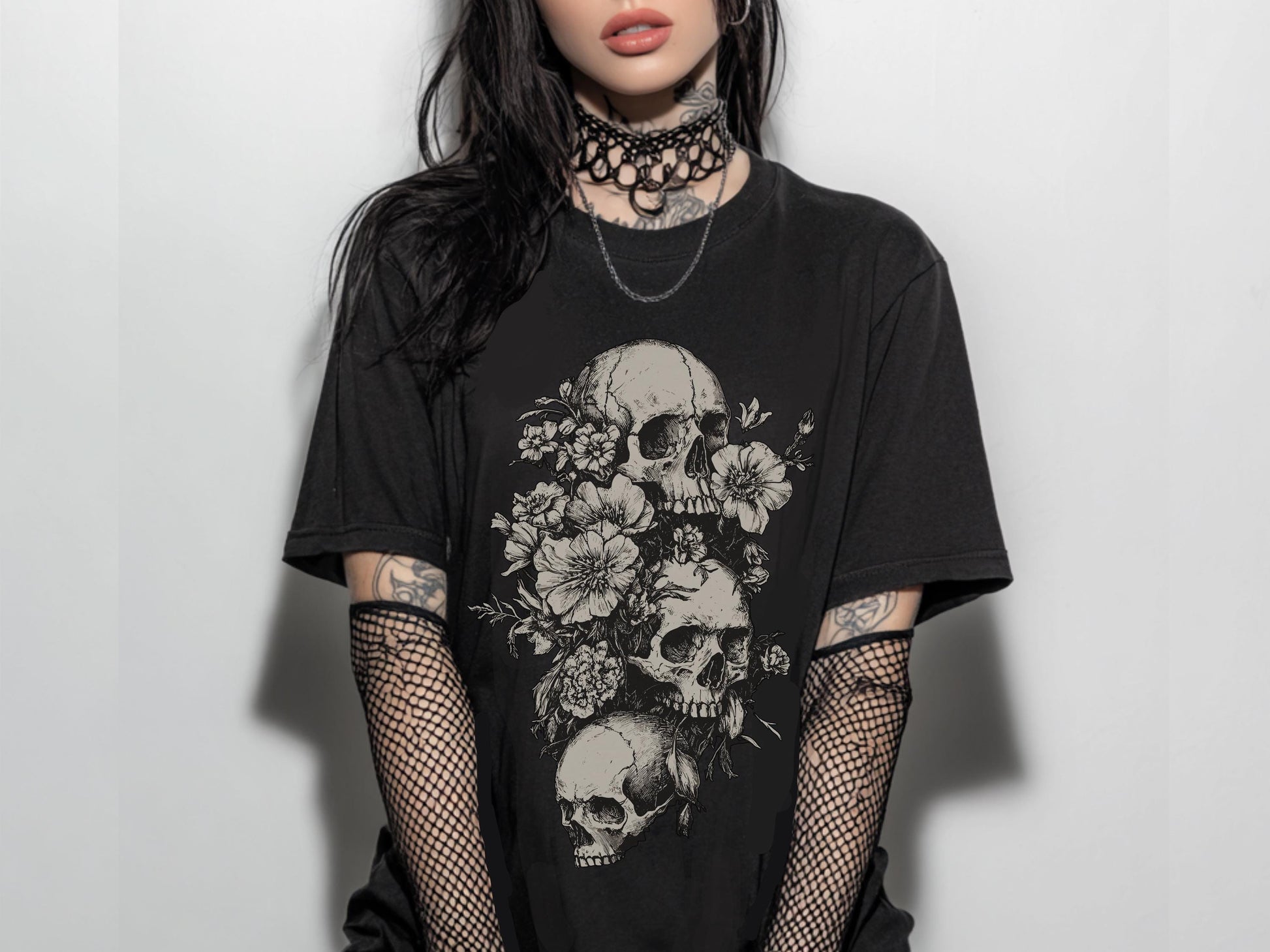 Viking T-Shirt - Viking Skull Oversized T-Shirt
