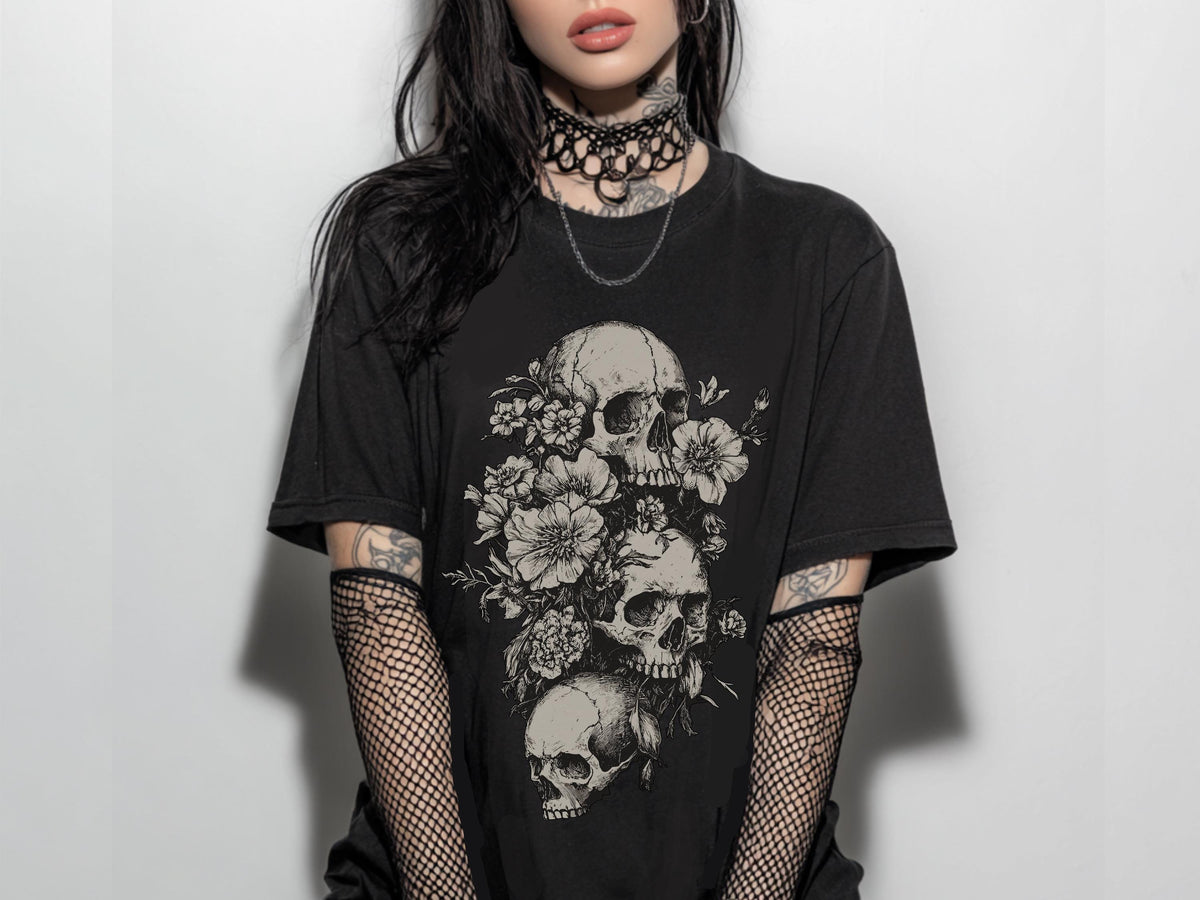 Viking T-Shirt - Viking Skull Oversized T-Shirt