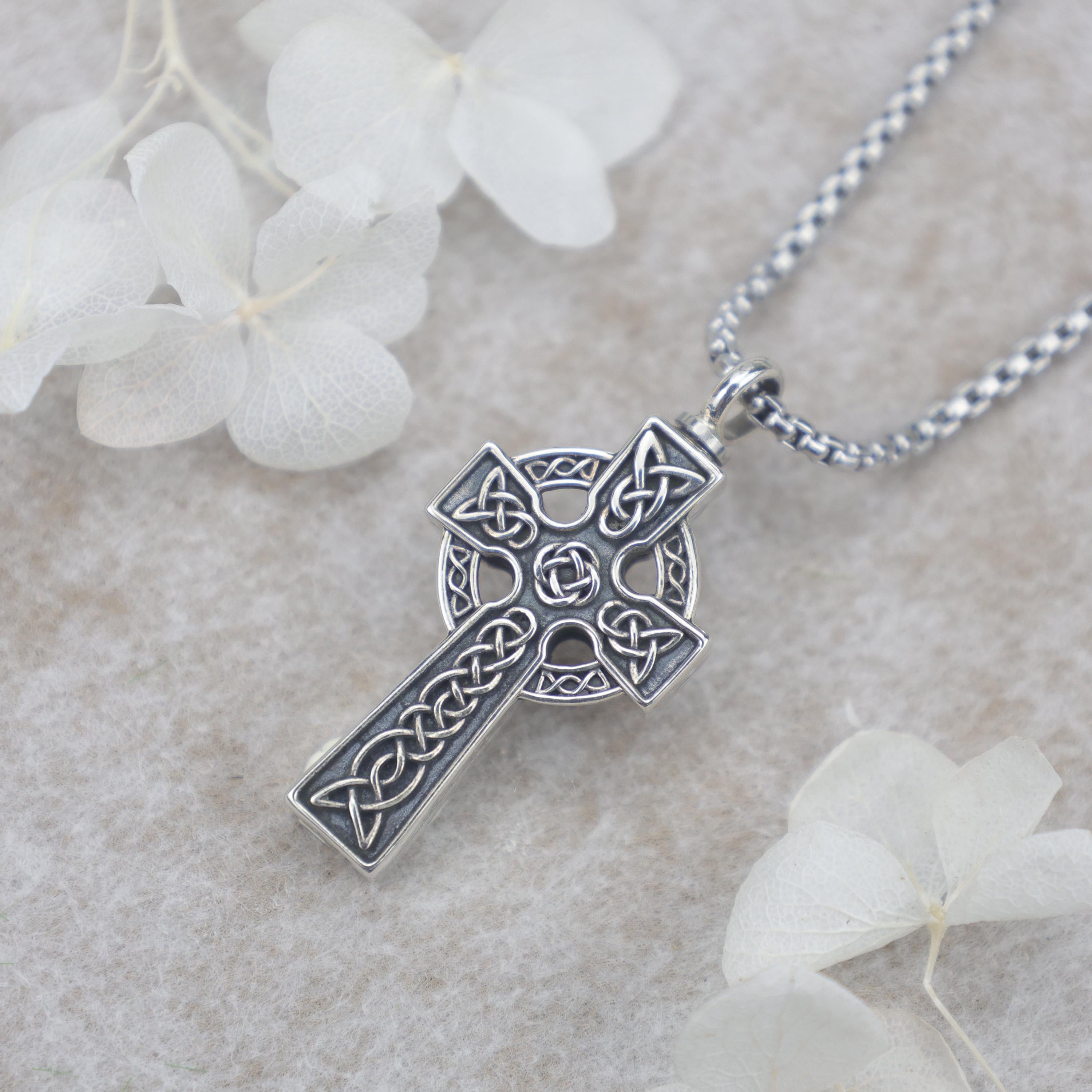 Viking Rune Necklace - Viking Rune Urn Necklace – Norse Symbol Cremation Jewelry for Ashes – 925