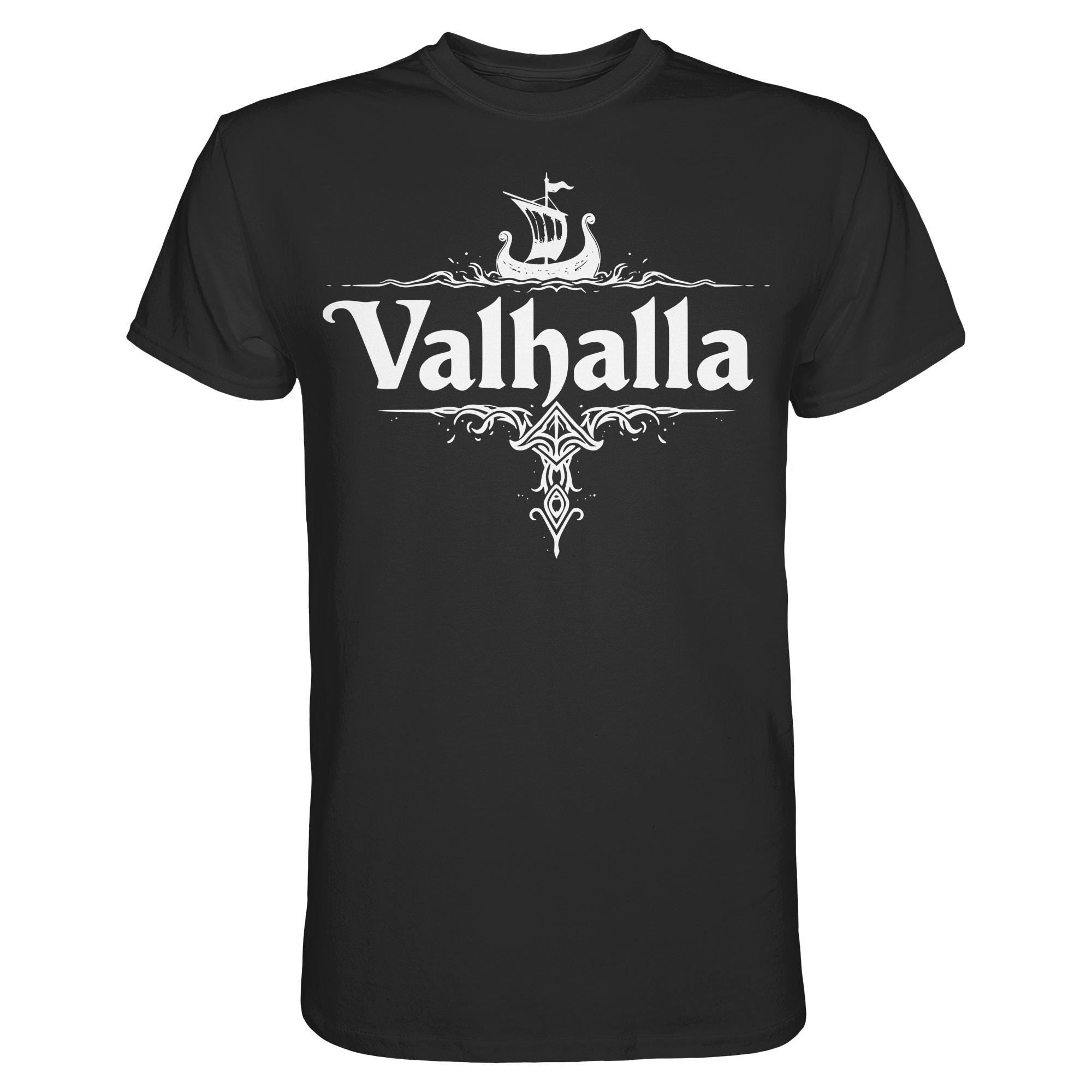 Viking Odin T-Shirt - Valhalla T-Shirt, Viking Ship Shirt, Norse Mythology Tee for Men & Women