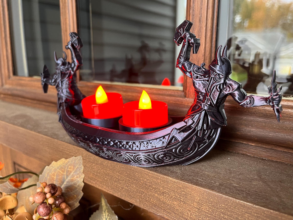 Viking Longship Home Decor - Viking Ship Bookends Set of 2, Norse Dragon Book Ends, Viking Longship
