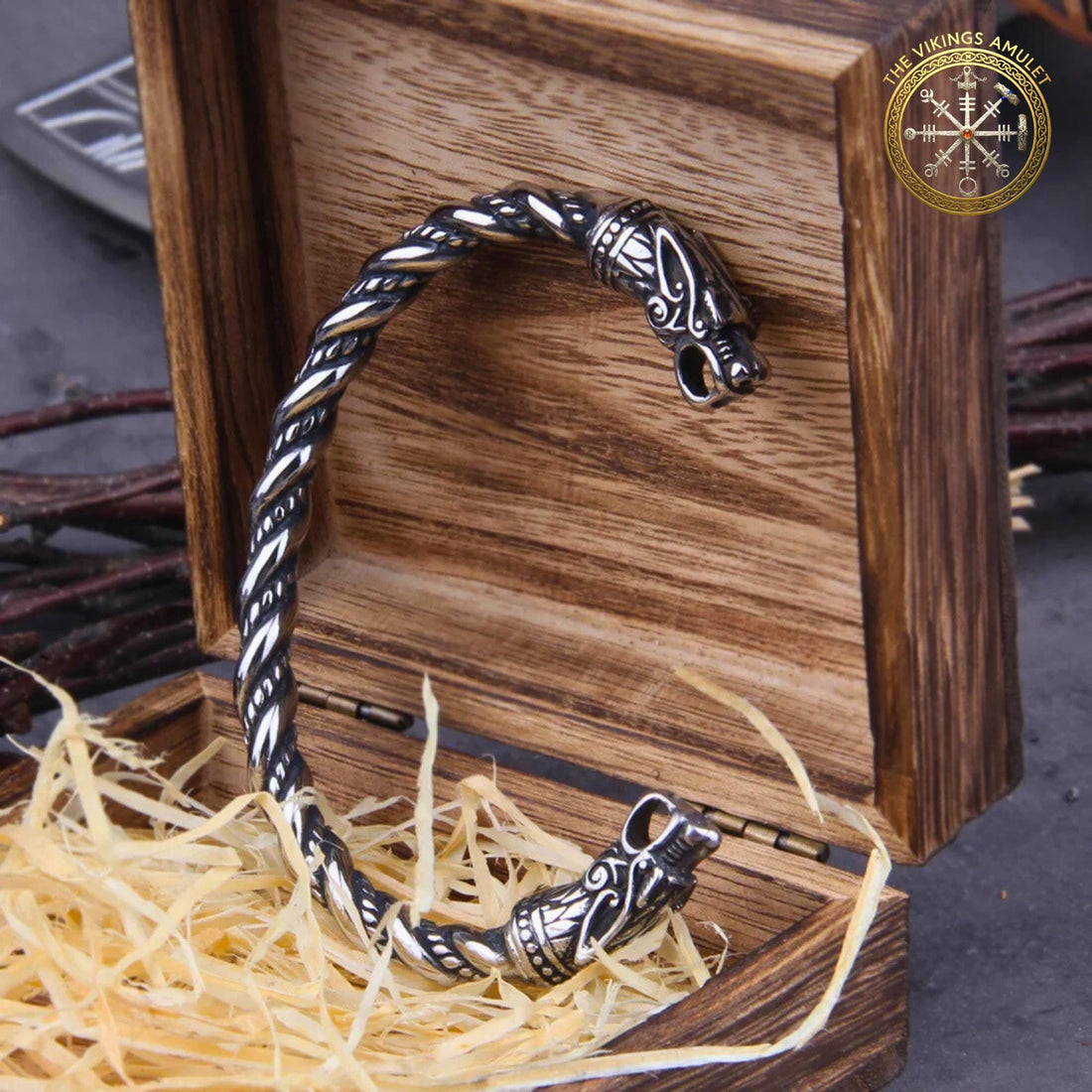 Viking Bracelet - Vikings Norse Dragon Cuff Bracelet, Minimalist Stainless Steel Punk Mesh Link