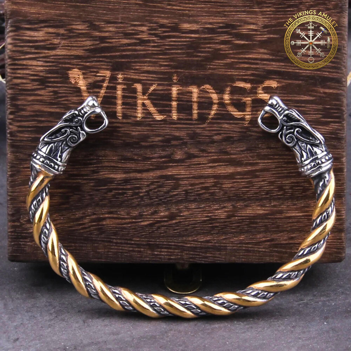 Viking Bracelet - Vikings Norse Dragon Cuff Bracelet, Minimalist Stainless Steel Punk Mesh Link
