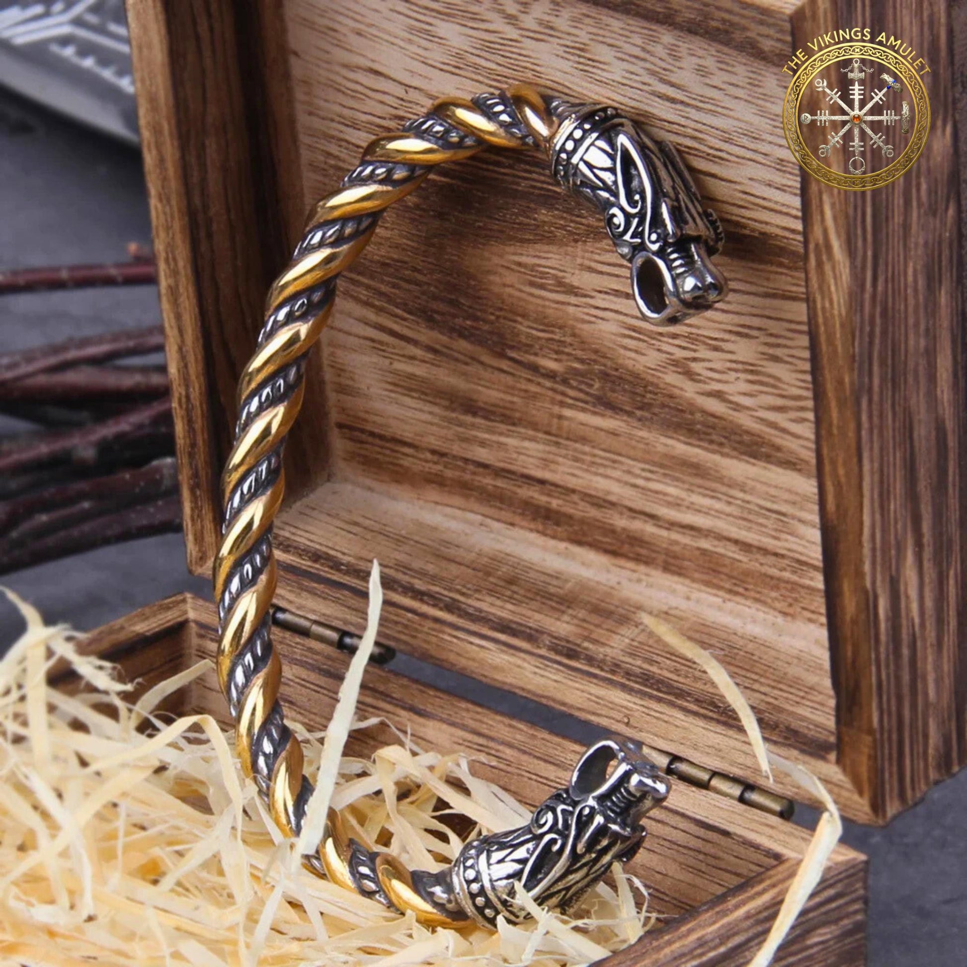 Viking Bracelet - Vikings Norse Dragon Cuff Bracelet, Minimalist Stainless Steel Punk Mesh Link