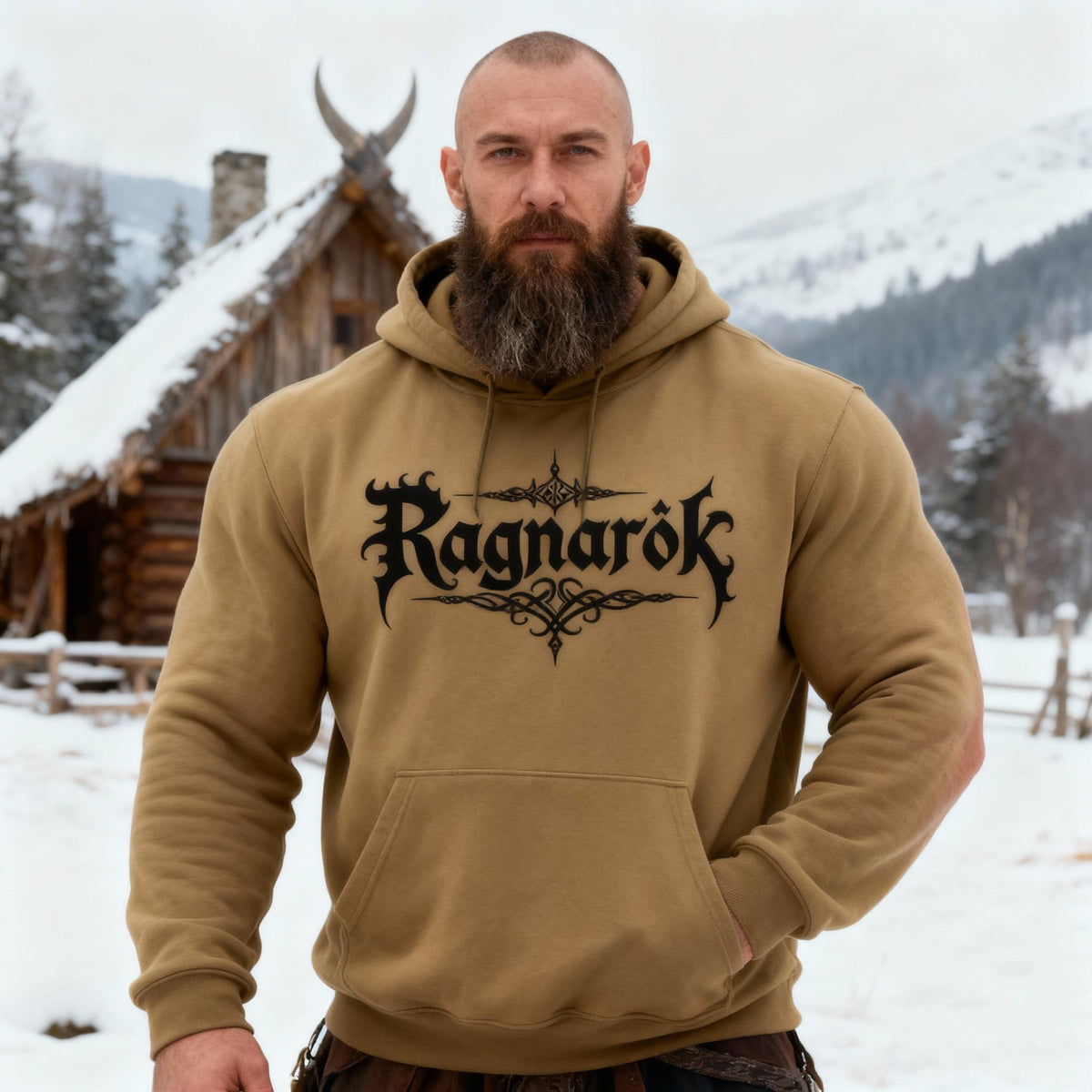 Viking Odin Hoodie - Viking Odin 3D Hoodie, Norse Tattoo Art, Unisex Fleece Sweatshirt