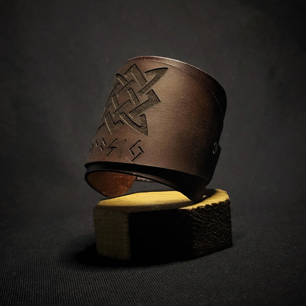 Viking Rune Bracelet - Custom Engraved Rune Leather Cuff – Viking Pagan Bracelet