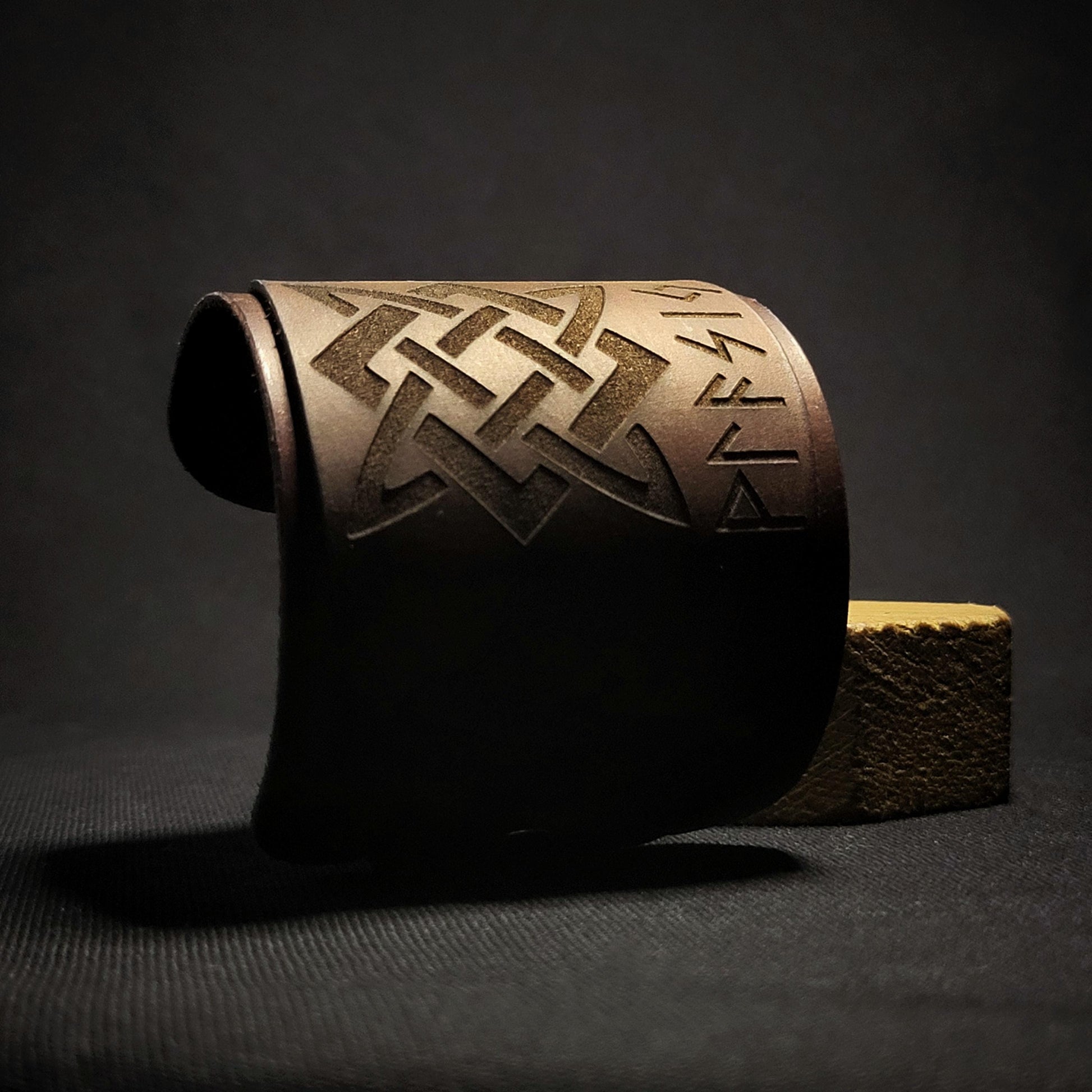 Viking Rune Bracelet - Custom Engraved Rune Leather Cuff – Viking Pagan Bracelet