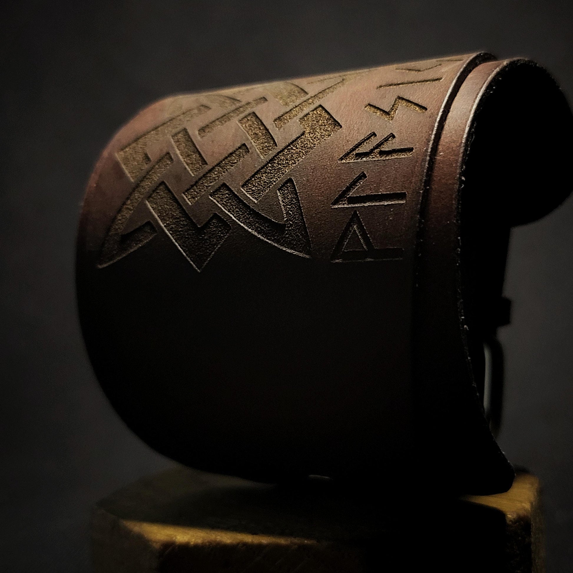 Viking Rune Bracelet - Custom Engraved Rune Leather Cuff – Viking Pagan Bracelet