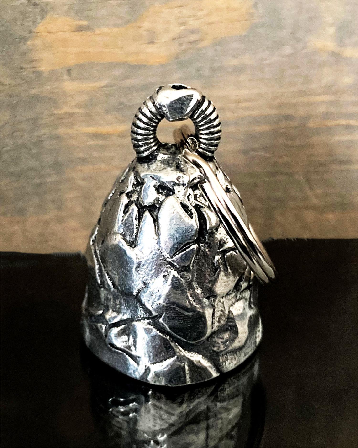 Viking Necklace - Viking Compass Motorcycle Bell, Runic Protection Amulet, Pewter Ride Bell