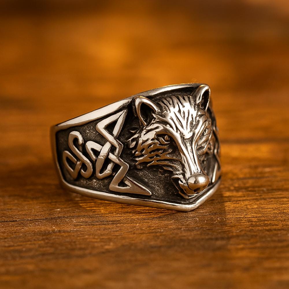 Viking Odin Ring - Viking Raven Ring for Men, Odin Raven Ring, Norse Mythology Jewelry, Flying