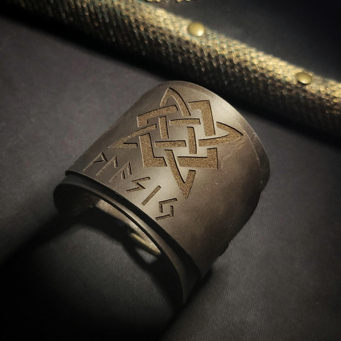 Viking Rune Bracelet - Custom Engraved Rune Leather Cuff – Viking Pagan Bracelet