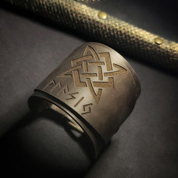 Viking Rune Bracelet - Custom Engraved Rune Leather Cuff – Viking Pagan Bracelet