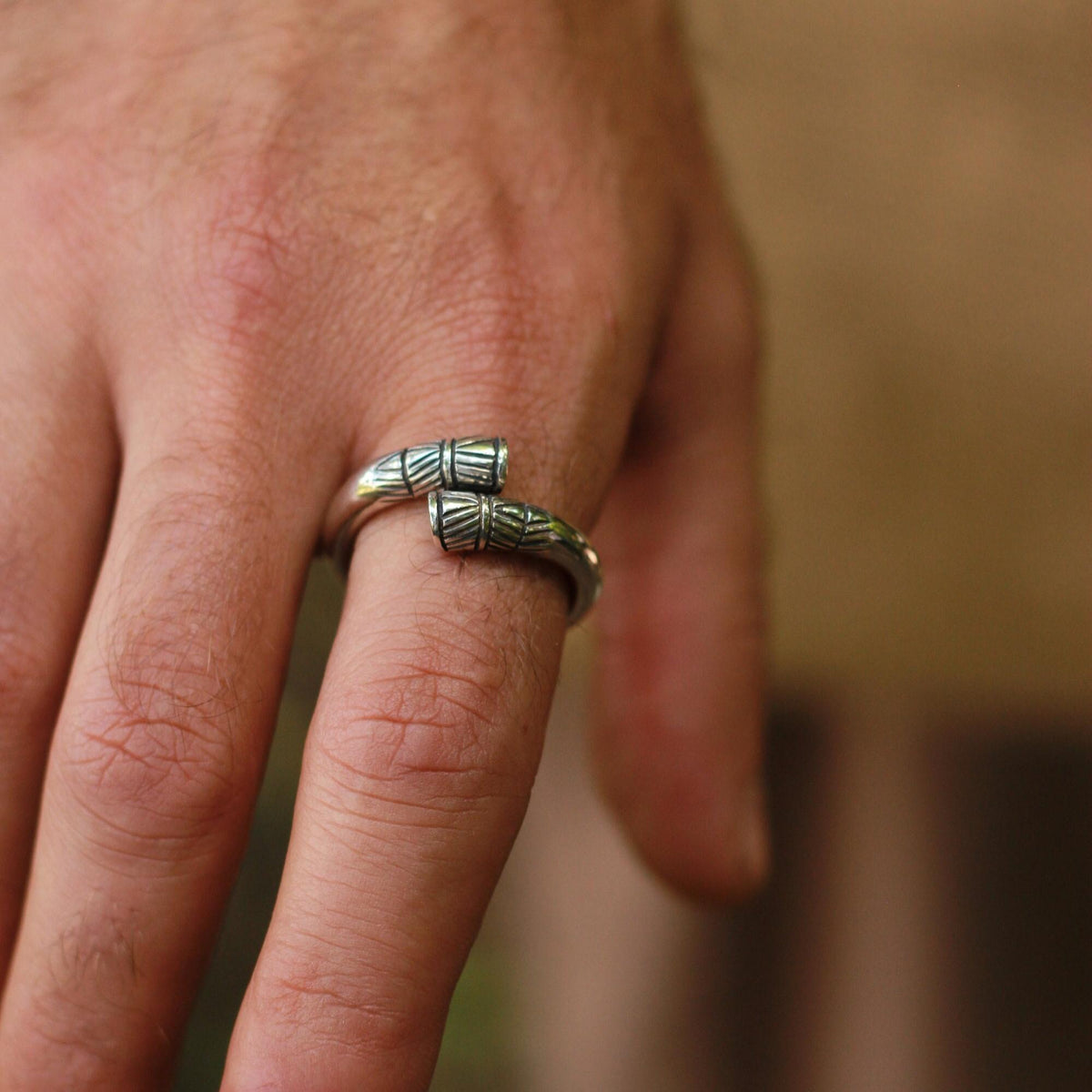 Viking Ring - Norse Viking Ring, Ancient Decor Adjustable Band