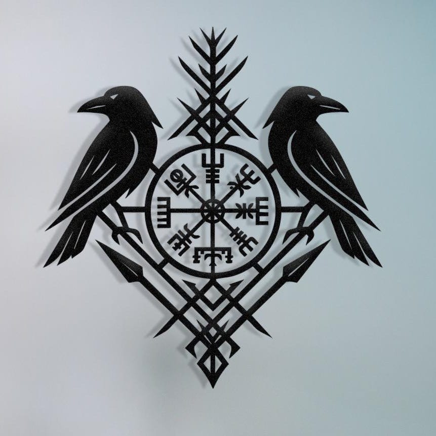 Viking Blanket - Norse Protection Symbol, Scandinavian Wall Hanging, Viking Decor