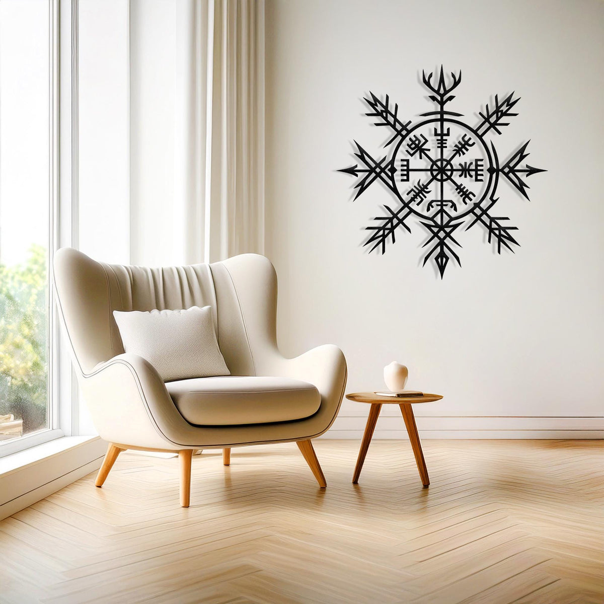 Viking Blanket - Norse Protection Symbol, Scandinavian Wall Hanging, Viking Decor