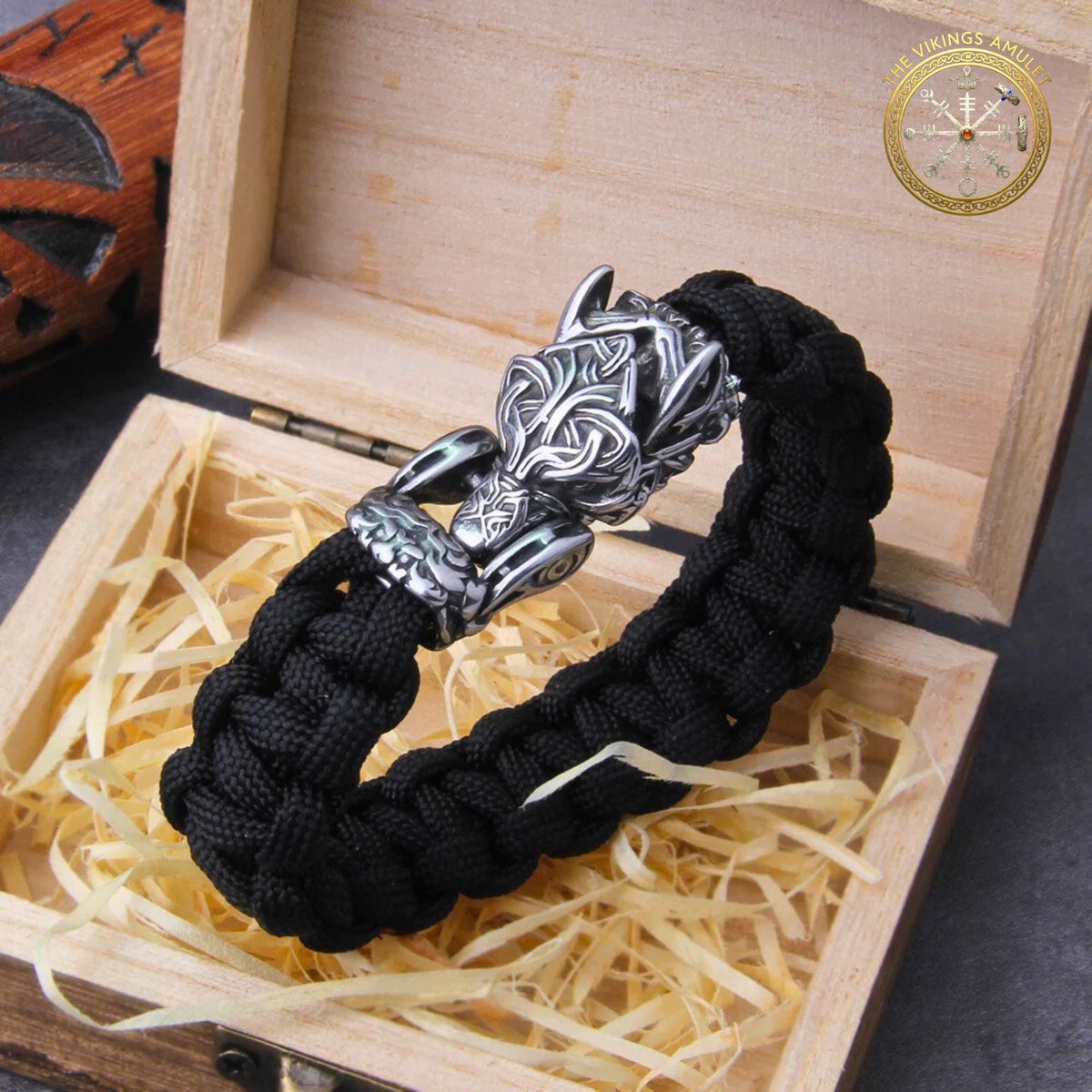 Viking Bracelet - Vikings Norse Dragon Cuff Bracelet, Minimalist Stainless Steel Punk Mesh Link