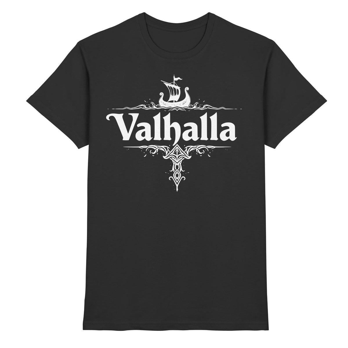 Viking Odin T-Shirt - Valhalla T-Shirt, Viking Ship Shirt, Norse Mythology Tee for Men & Women