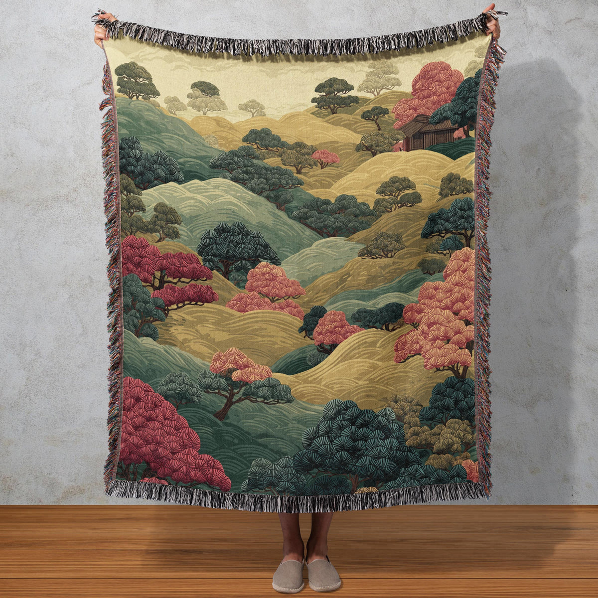 Viking Blanket - Viking Couple Woven Blanket, Norse Warrior Tapestry, Nordic Mythology Wall