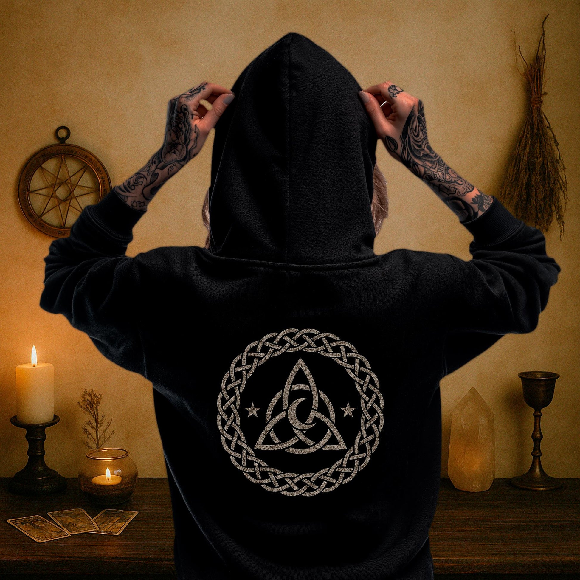Viking Odin Hoodie - Odin Viking Hoodie: Celtic Nordic Mythology Sweater - Gothic Biker Style