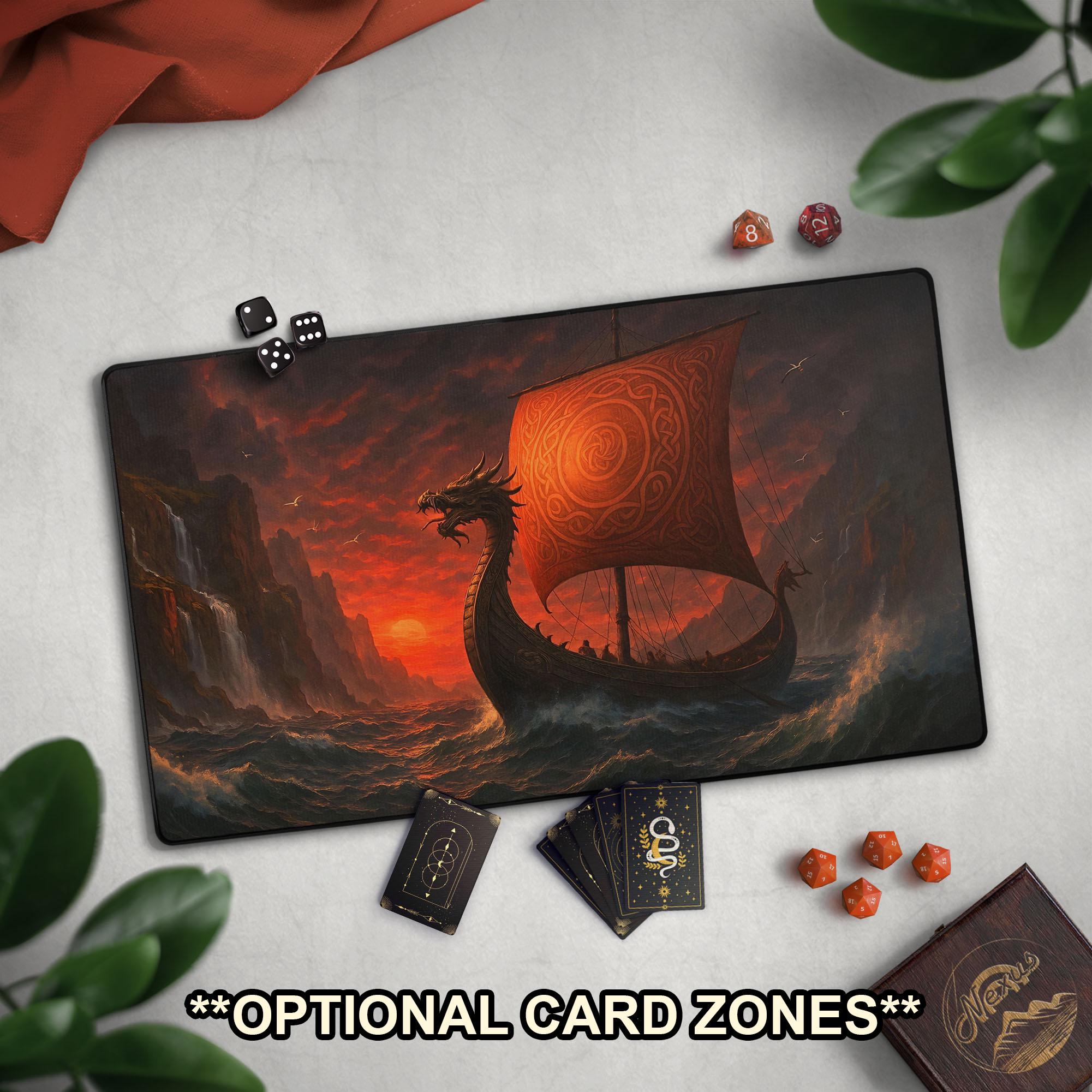 Viking Rune Leather Accessory - Personalized Norse Mythology Desk Mat, Ethnic Norse Name In Viking