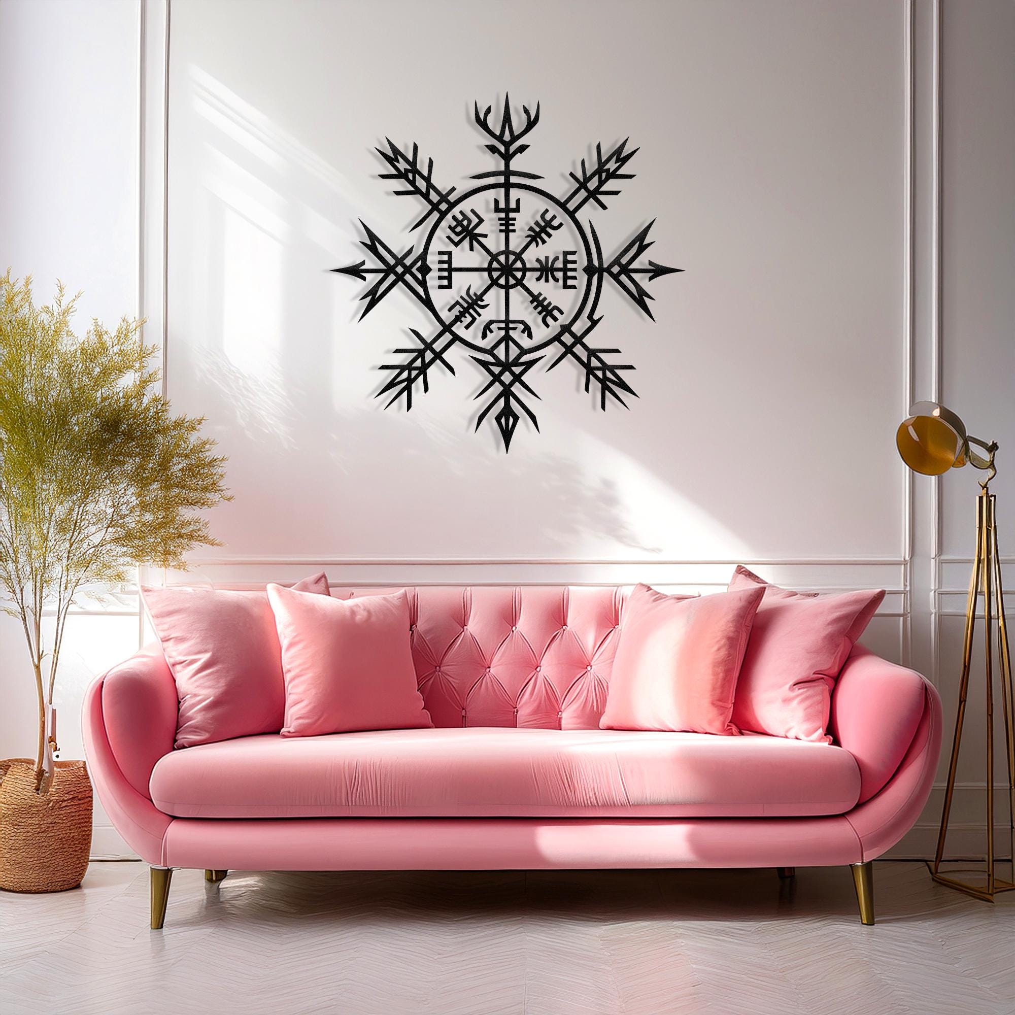 Viking Blanket - Norse Protection Symbol, Scandinavian Wall Hanging, Viking Decor