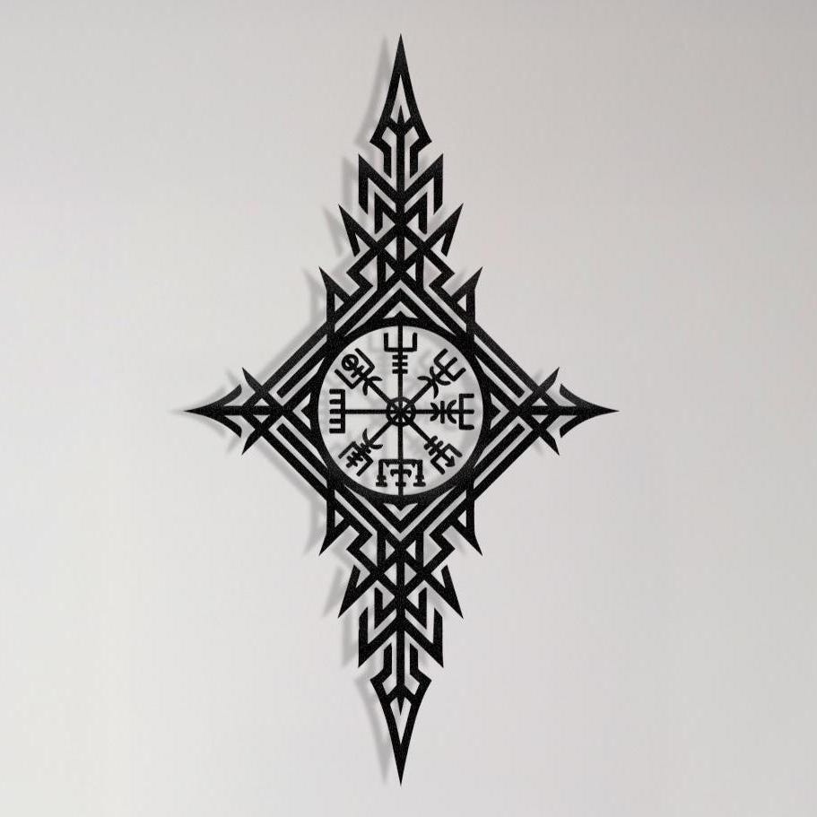 Viking Blanket - Norse Protection Symbol, Scandinavian Wall Hanging, Viking Decor