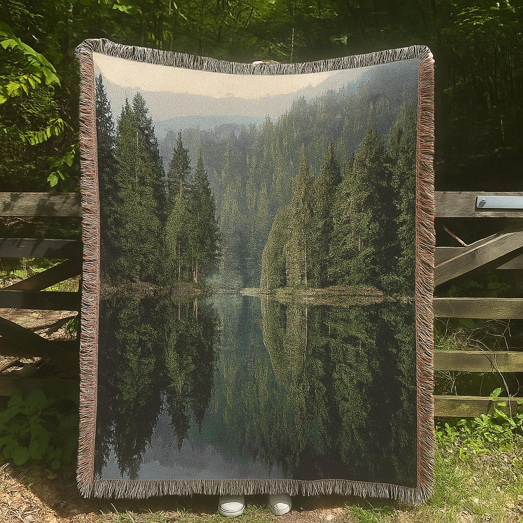 Viking Blanket - Viking Mountain Fjord and Longboat Soft Fleece Blanket - Viking Art Blanket - Gift