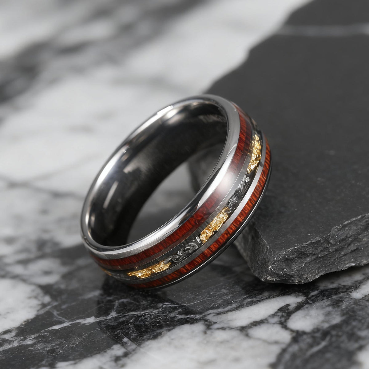Viking Rune Ring Set of 3 · Norse Stainless Steel Band · Elder Futhark · Nordic Warrior Ring Men