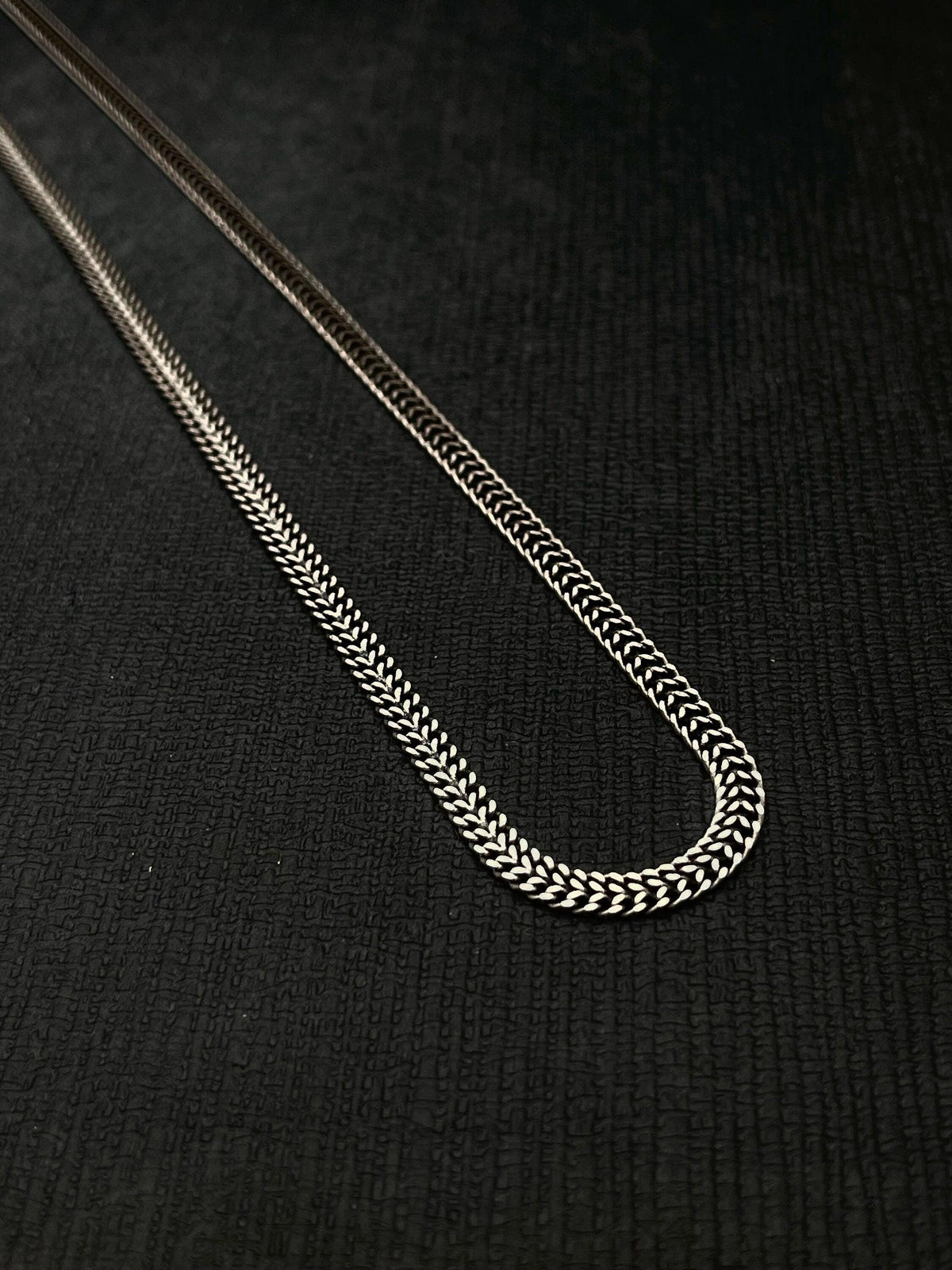 Viking Necklace - Viking Franco Necklace With Celtic Knot Clasp, Unisex Sterling Silver Thick