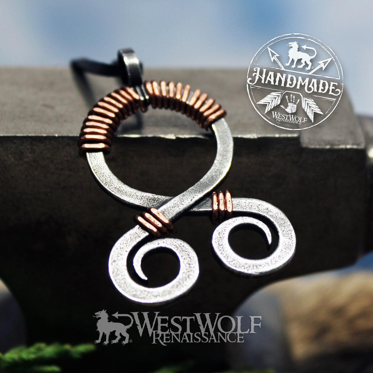 Viking Odin Necklace - Viking Fenrir Wolf Necklace with Beads & Braided Leather Band —