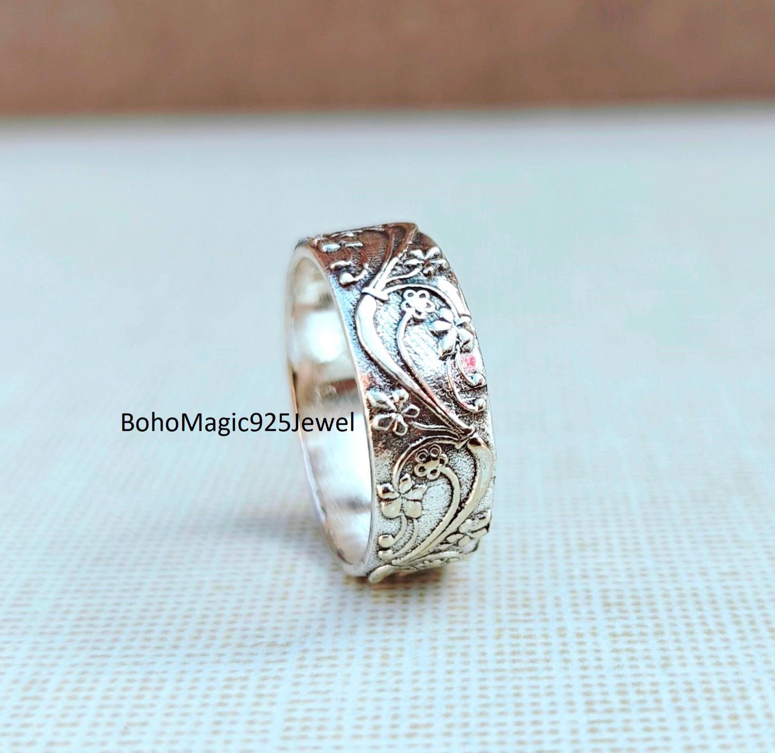 Viking Raven Ring with Runes