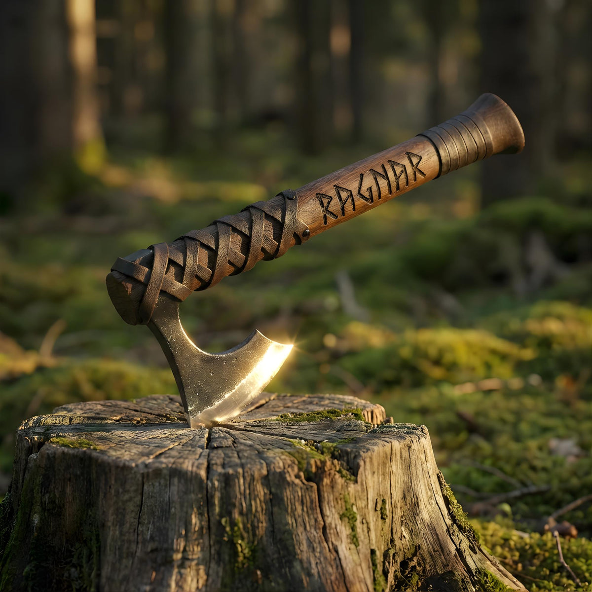 Viking Weapon Replica - Functional Hand forged Engraved Viking Axe - Perfect gift for him on this