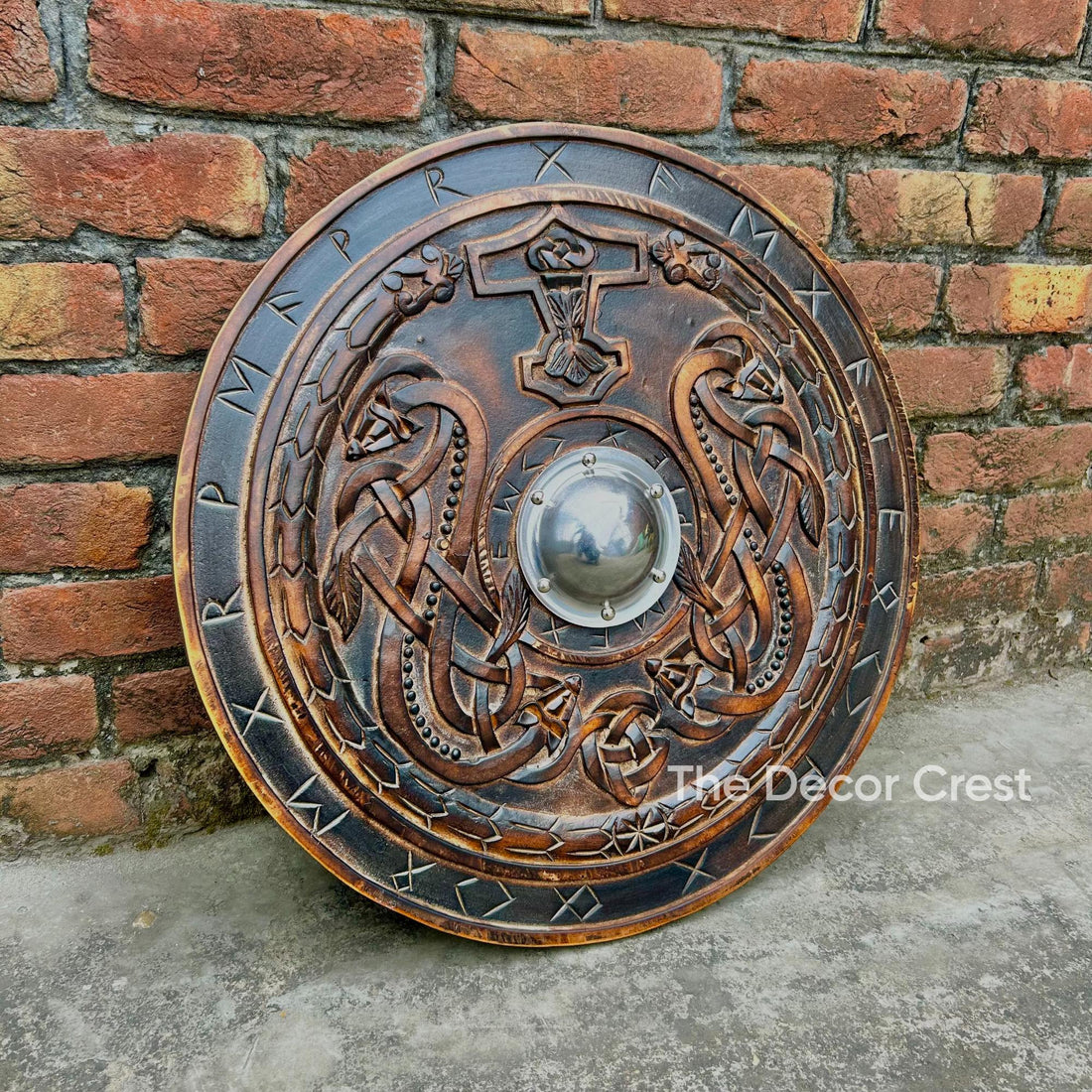 Viking Weapon Replica - Handcrafted Wooden Viking Shield - Historical Replica Shield, Gift for Him