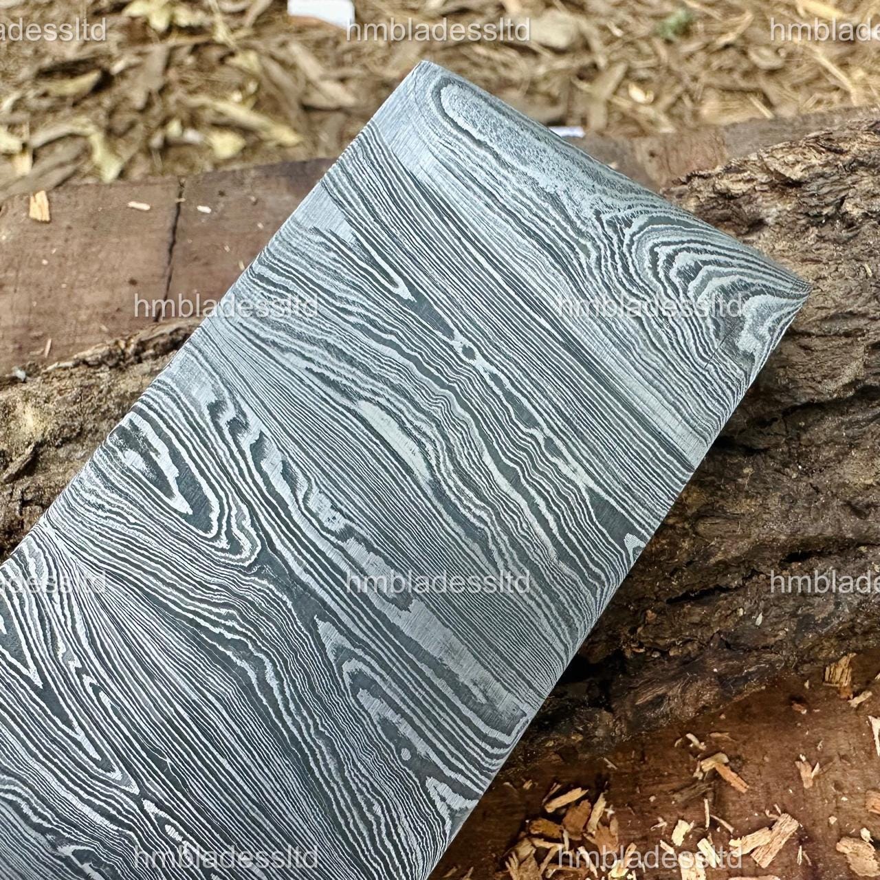 Viking Bracelet - Hand Forged Damascus Steel Cuff Bracelet with Copper Inlay Viking Bangle, Modern