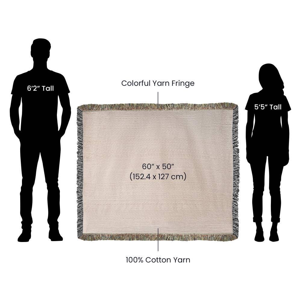 Viking Raven Blanket - Viking Axes Woven Throw Blanket, Norse Raven Celtic Knot Tapestry, Medieval