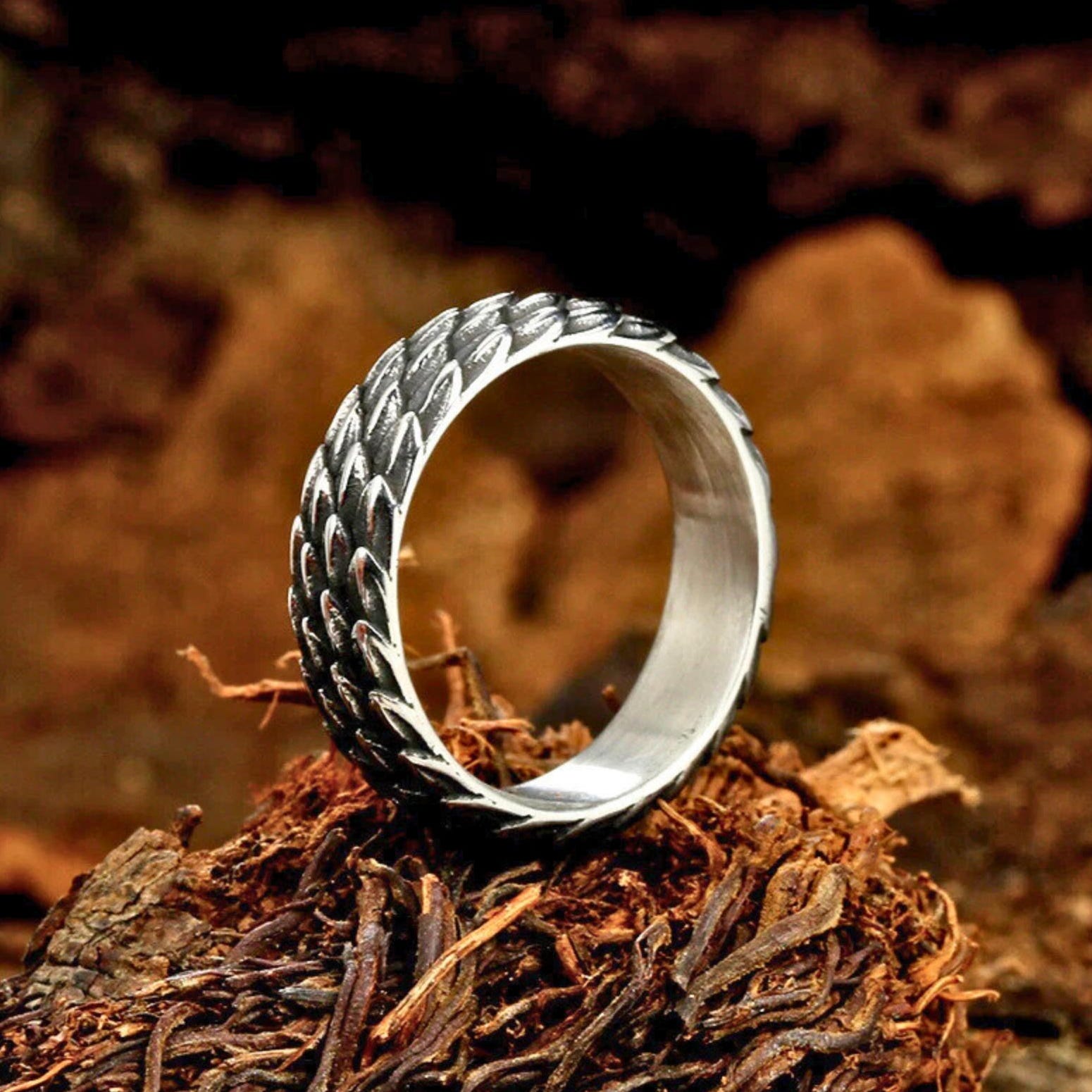 Viking Thor's Hammer Ring - Viking Thor Hammer Axe Ring, Norse Warrior Sterling Silver Jewelry