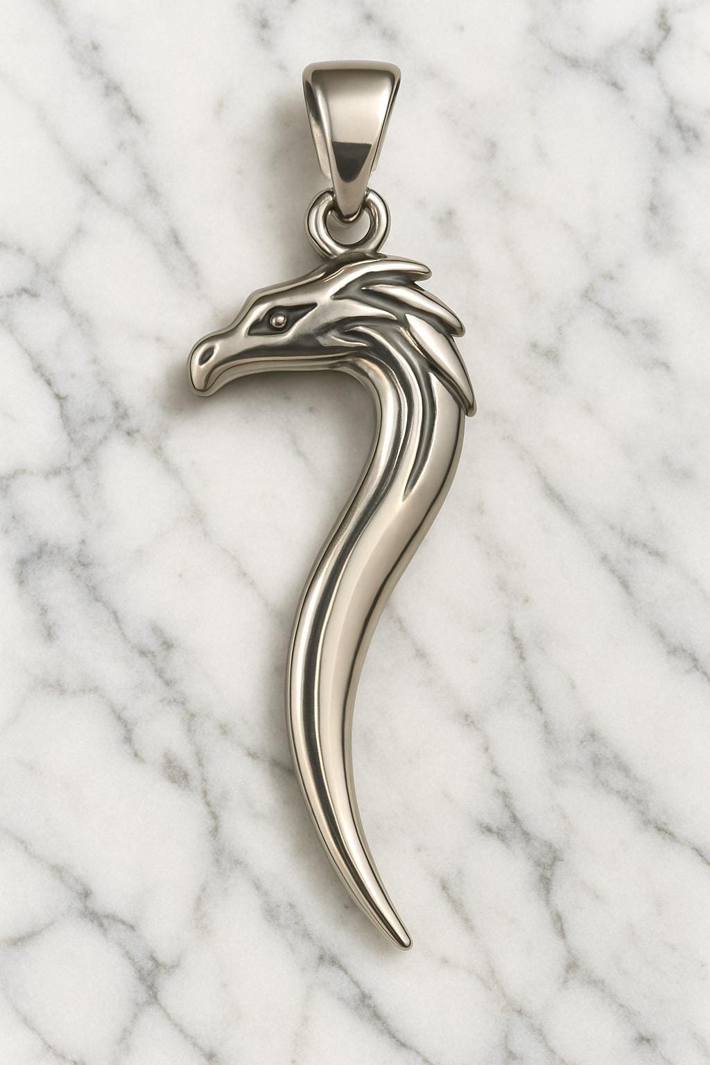 Viking Necklace - Braided Leather Dragon Necklace – Viking Necklace with Silver Dragon End Caps