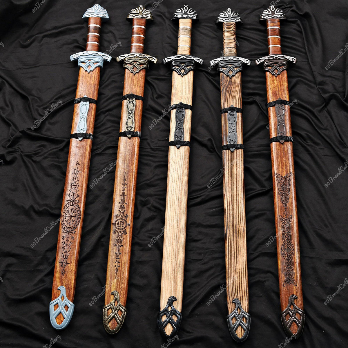 Viking Weapon Replica - Northmen Sword Hand Forged Damascus Steel, Medieval Viking Long Sword, Wall