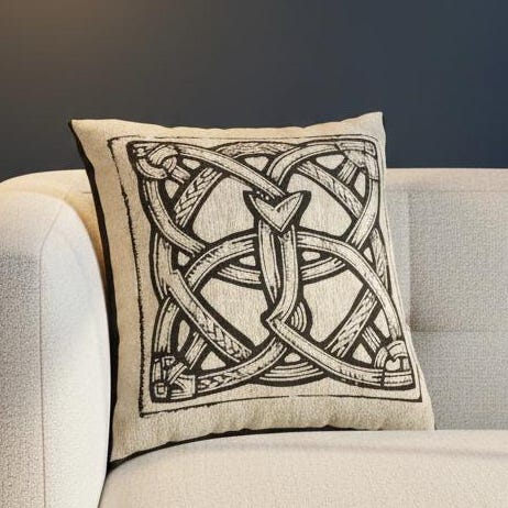 Viking Rug - Viking Dragon Knotwork Rug, Norse Mythology, Celtic Serpent Warrior (40x60cm)