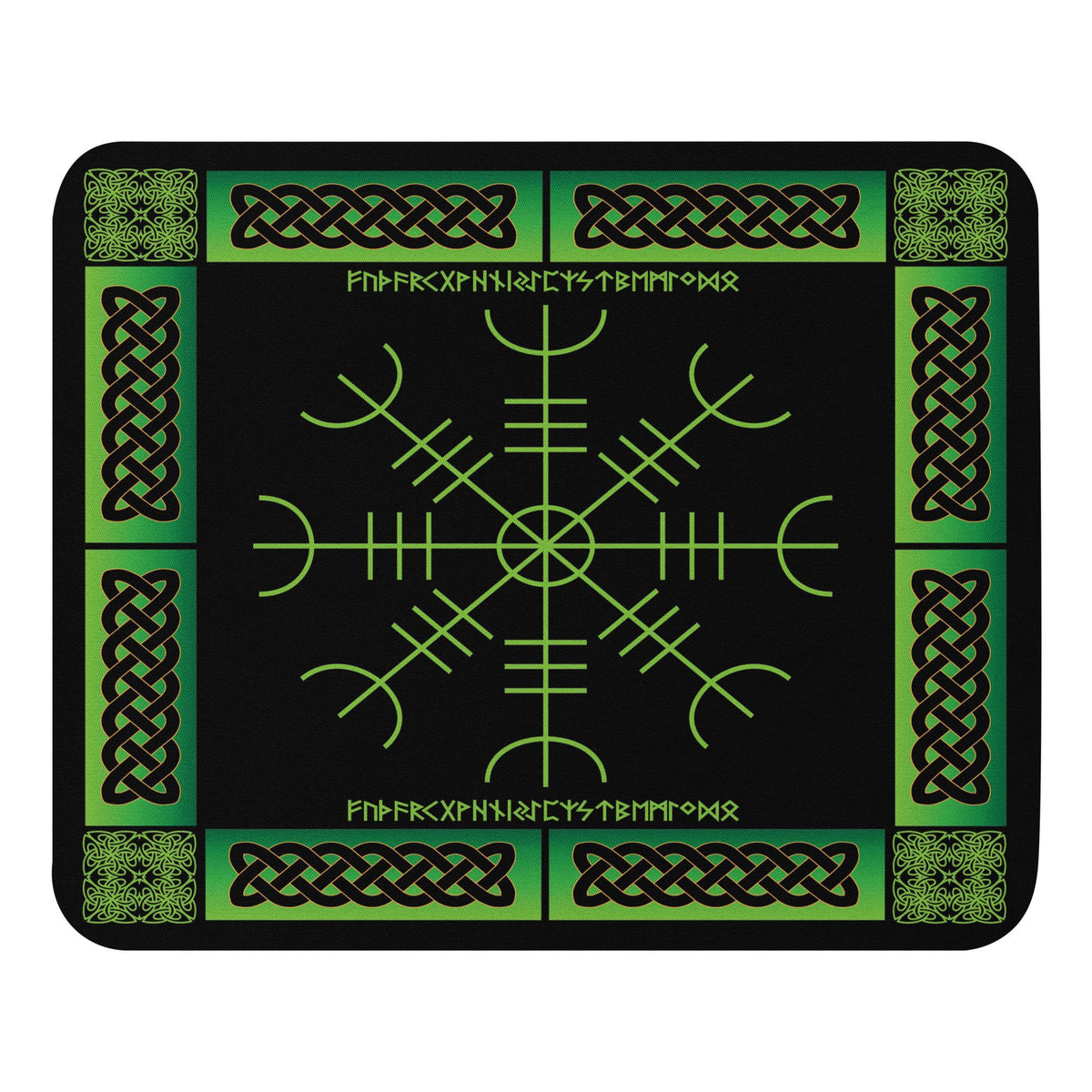 Viking Rune Leather Accessory - Personalized Norse Mythology Desk Mat, Ethnic Norse Name In Viking