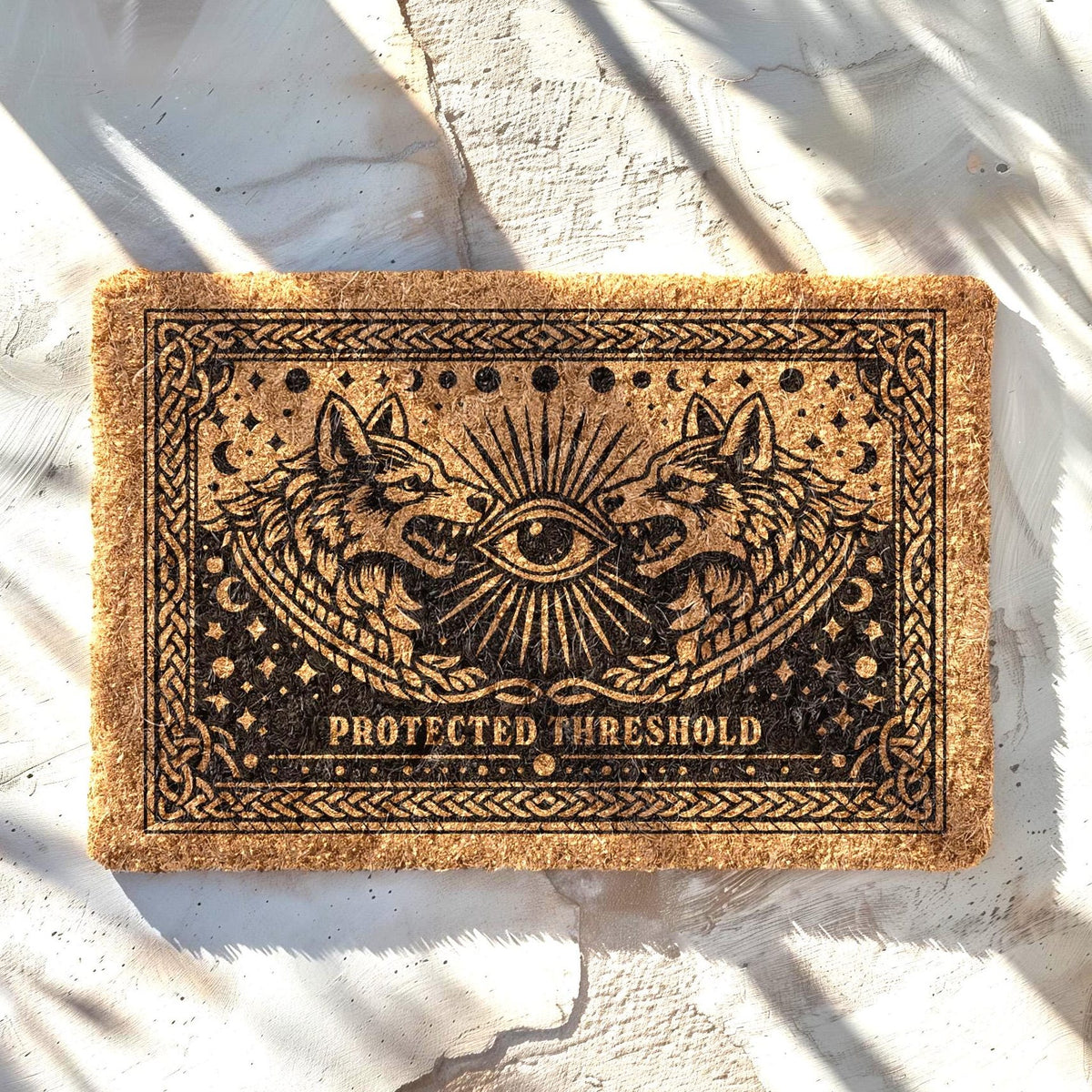 Viking Raven Rug - Viking Tree of Life Rug: Norse Raven & Nordic Decor