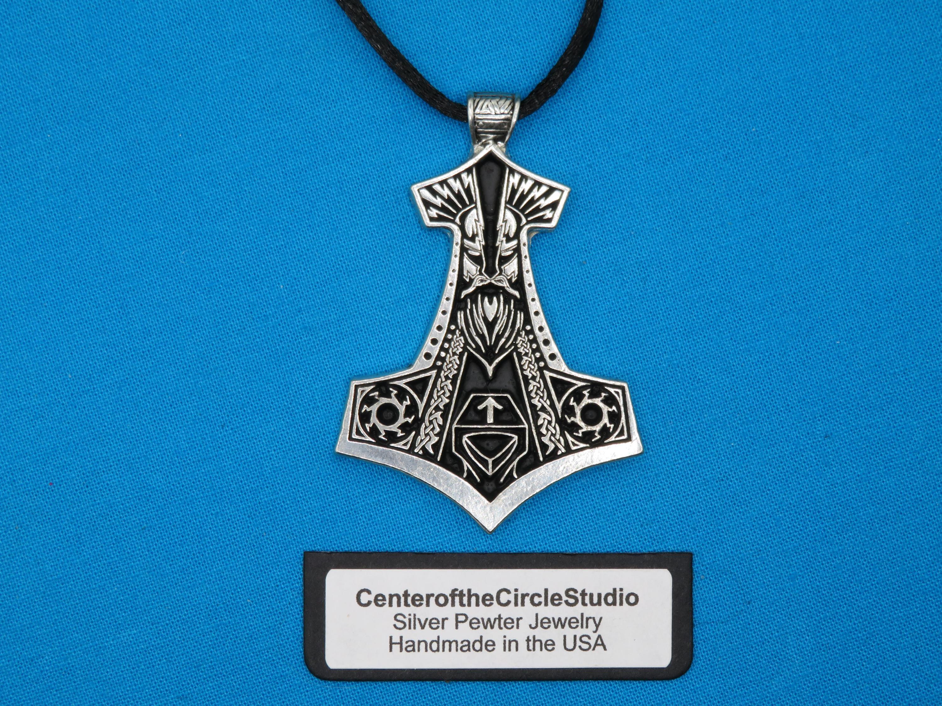 Viking Thor's Hammer Necklace - Personalized Viking Hammer Necklace, Mjolnir Pendant, Custom