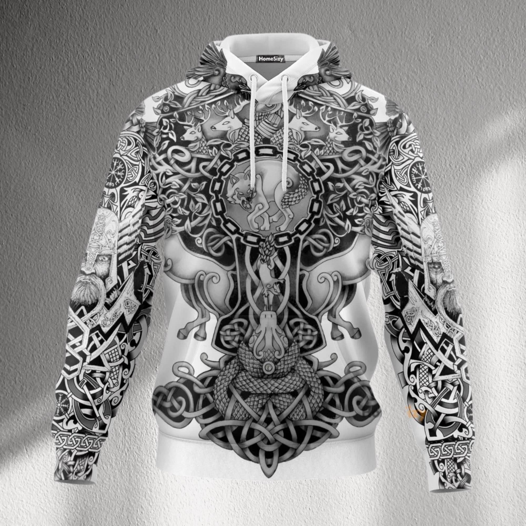 Viking hoodie top winter cloth quality gift hoodie hooded