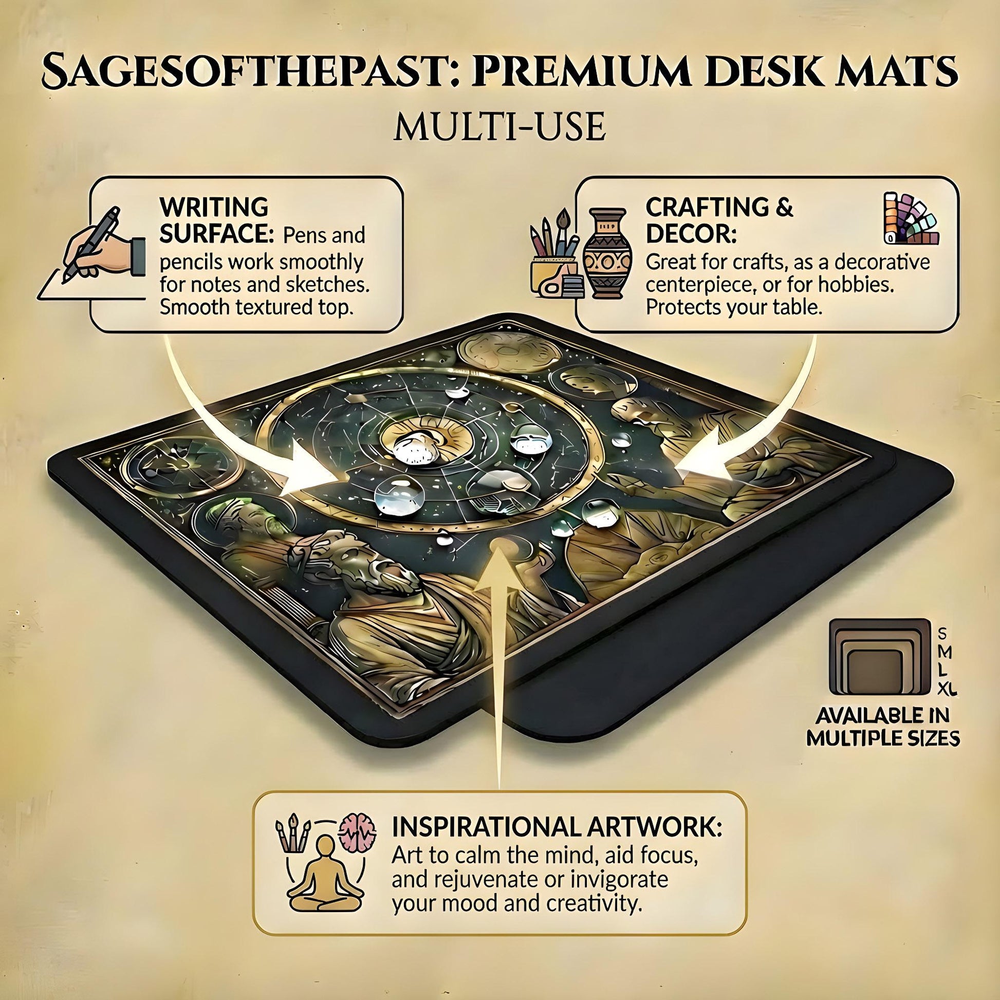Viking Leather Accessory - Viking Skull Deskmat Viking Deskpad Skull Desk Mat Viking Desk Pad Norse
