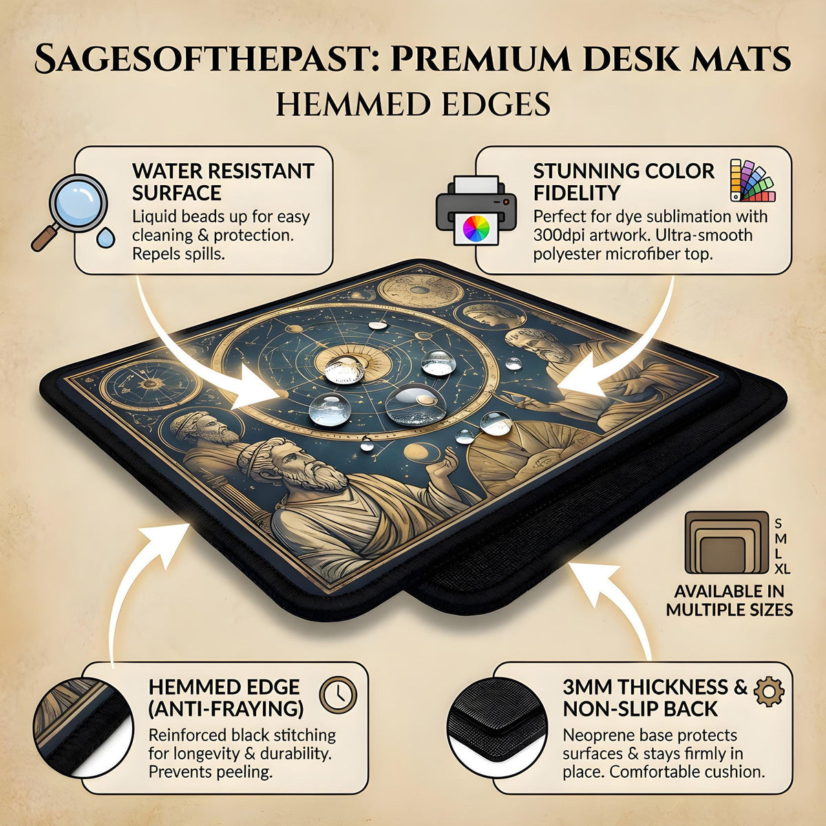 Viking Leather Accessory - Viking Skull Deskmat Viking Deskpad Skull Desk Mat Viking Desk Pad Norse